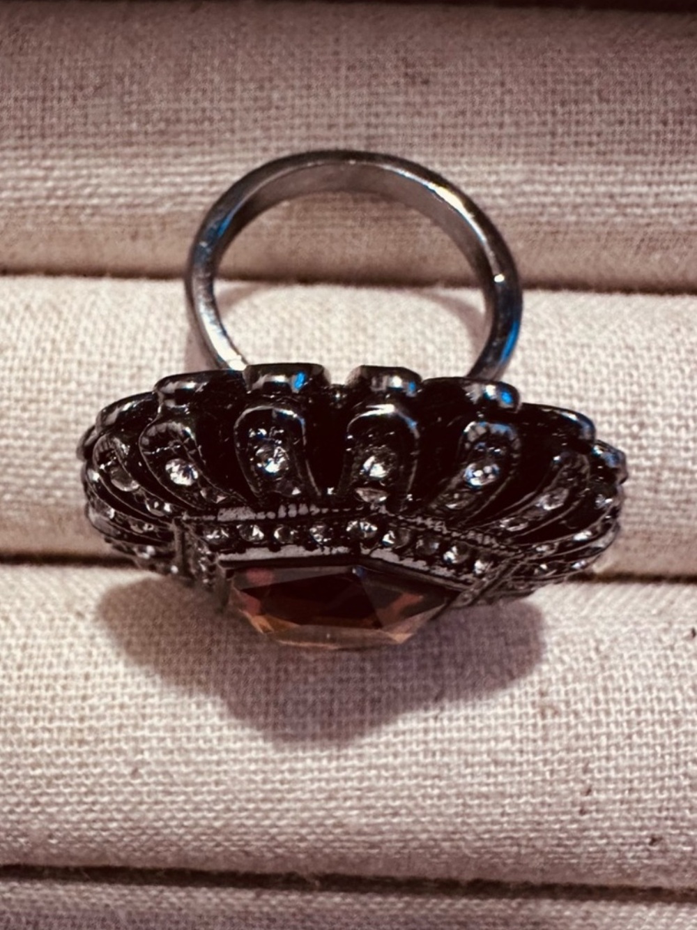 BCBG | Ring | Faux Smoky Quartz Hematite Crystal - Picture 3 of 6